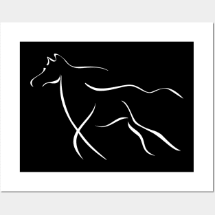 Horse Sport Discreet Drawing Birthday Gift Shirt Posters and Art